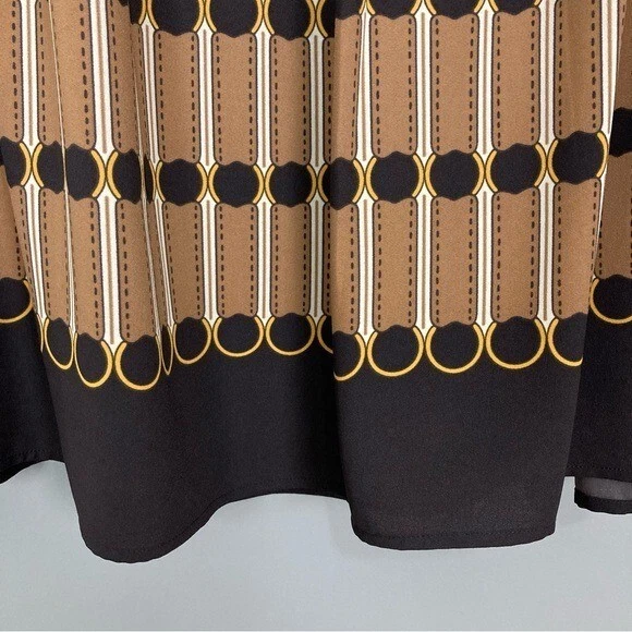 Falda midi plisada a rayas ecuestres Talbots para mujer talla 18 clásica preppy Foto 3 de 4