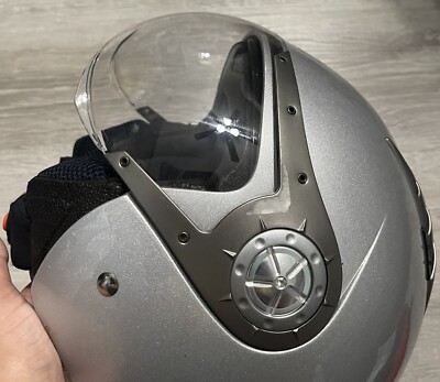 BILT Motorcycle Helmet DOT ECE/22-05 Size M Silver/ Black Roadster