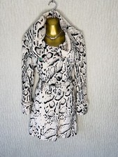 Exquisite Karen Millen Snow Leopard Pony Fur Belted Luxury Coat Uk10 Stunning