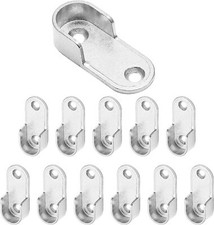 Jiozermi 12 Pack Oval Closet Rod End Supports with 2 Mounting Hole, Wardrobe...