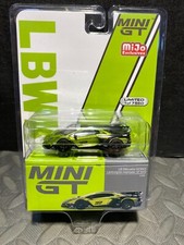 1/64 MINI GT MIJO #605 LB SILHOUETTE WORKS LAMBORGHINI AVENTADOR GT EV0 LIME