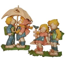 Pair of Vintage 1970's Homco Children Nursery Wall Hanging Plaque Home Decor