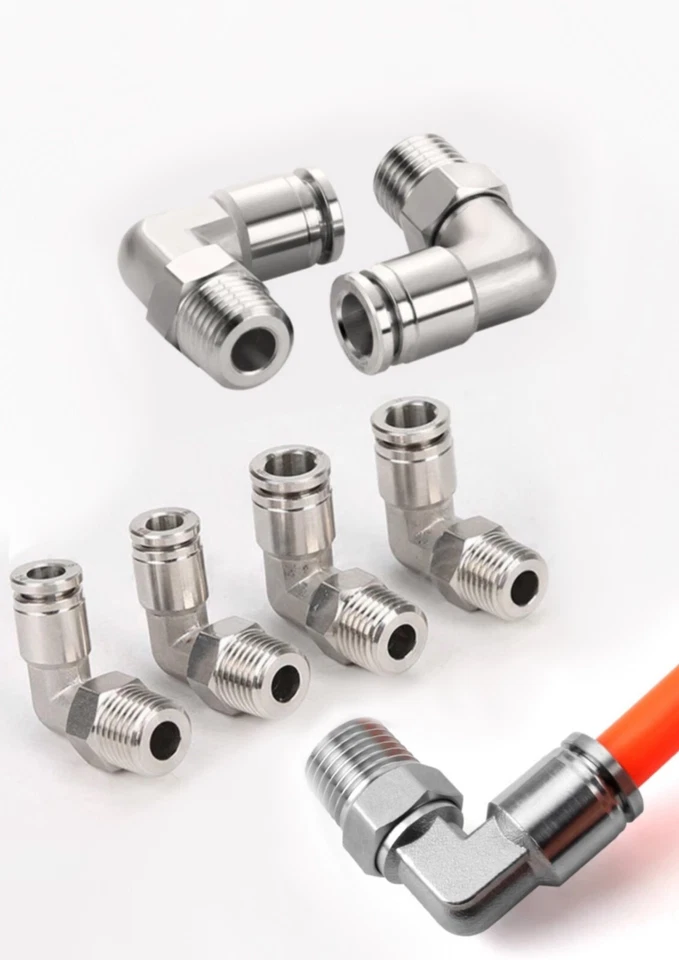 CELTD Metal Metric Swivel Elbow Push Fit Bspt Taper Threads Metric Push Fittings