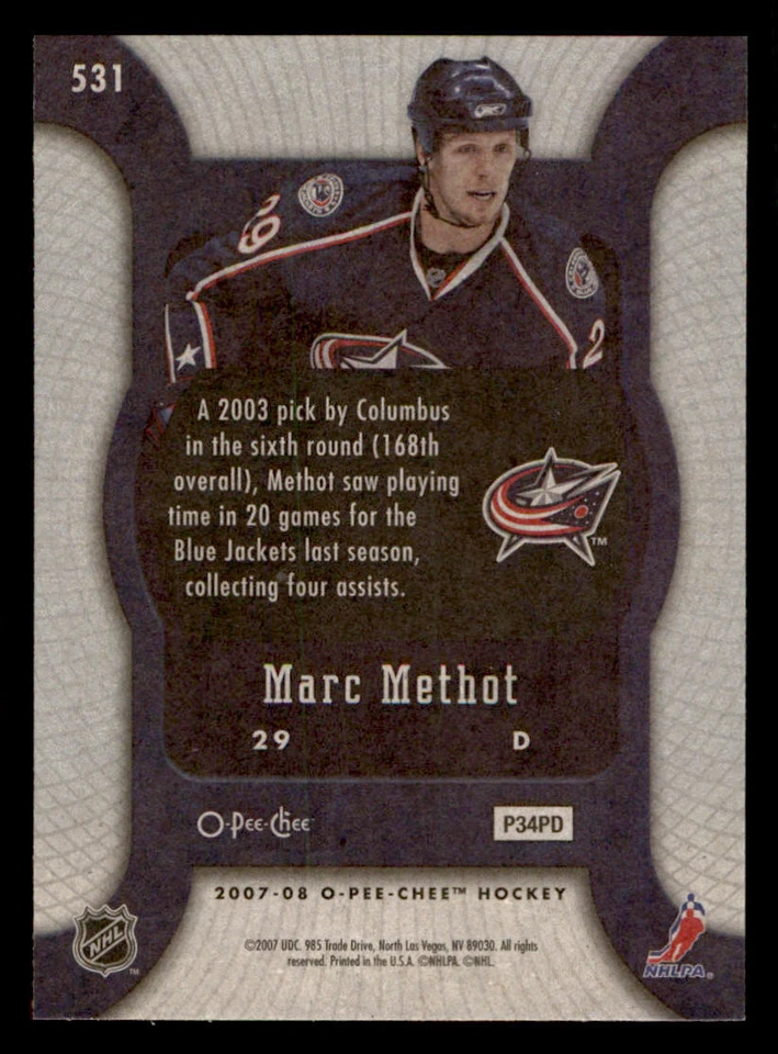 2007-08 O-Pee-Chee #531 Marc Methot RC - Image 2 of 2