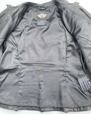 Harley Davidson Women SHADOW CITY Leather Jacket Studded Eagle
