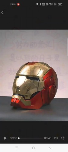 Iron Man 1:1 MK5 Jarvis verformbare Sprachsteuerung tragbarer Helm Weihnachtsmaske - Video 1 von 1