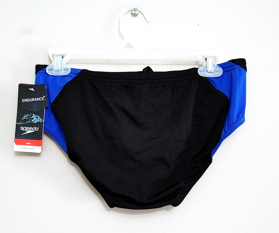 Speedo Men's Swimsuit Brief Endurance+ Splice Team Colors EdgeBlack