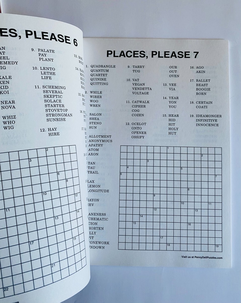 Lot of 3 PLACES PLEASE Penny Press Selected Variety Puzzles Dell 410-412 Fill In | eBay lot-of-3-places-please-penny-press-selected-variety-puzzles-dell-410-412-fill-in-ebay