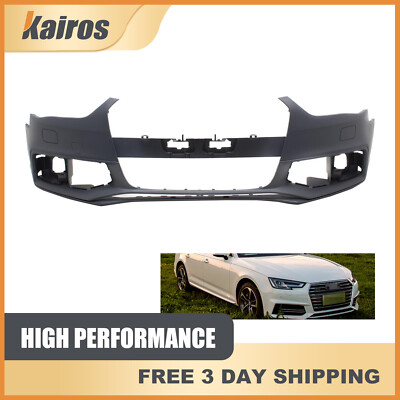 Primed Front Bumper Cover Fits 2013-2016 Audi A4/S4/A4 Quattro w/S-Line Package