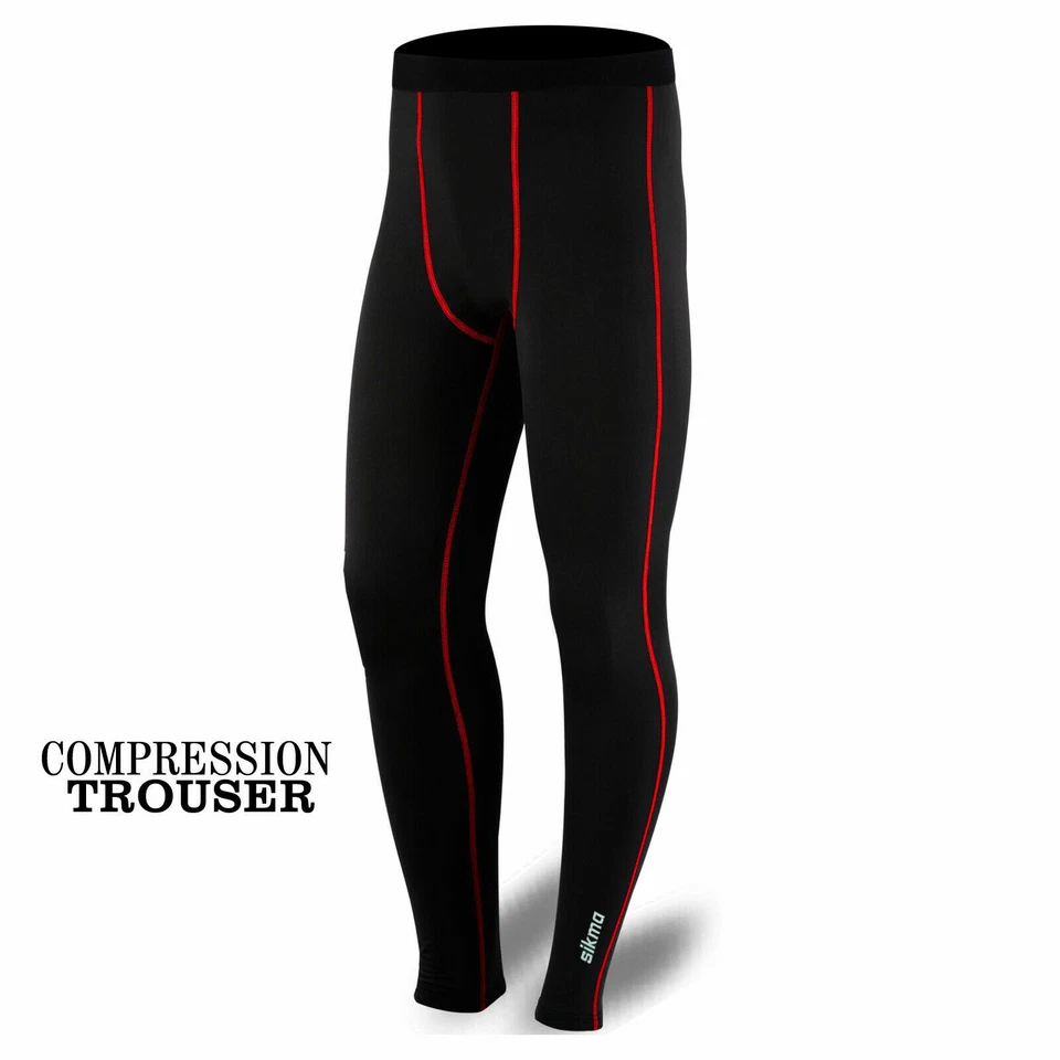 Mens Compression Trouser Rash Guard Base Layer Compression Tights Gym Yoga Pants - Image 3 of 4