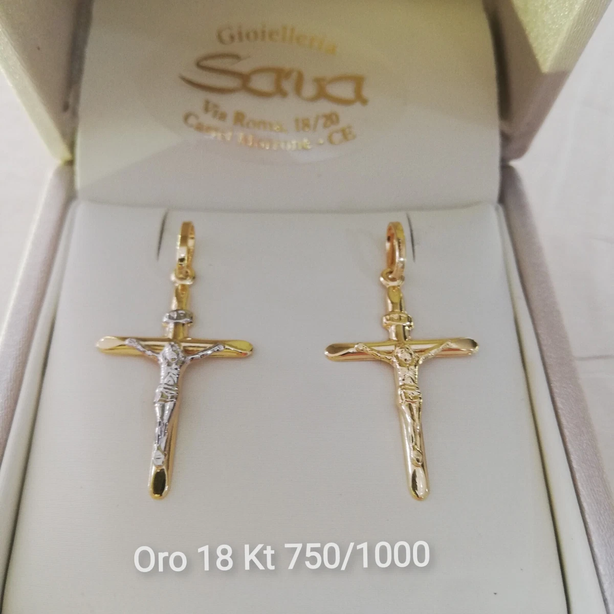 NKlaus Ciondolo Croce Ortodossa In Argento 925 Annerito – Gesù Crocifisso, Simbolo Di Fede, 28mm K69 - 4