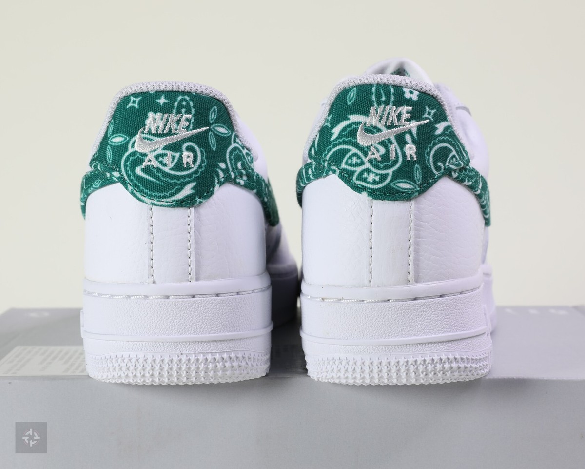 Nike Air Force 1 Low '07 White Green Paisley Shoes Women's