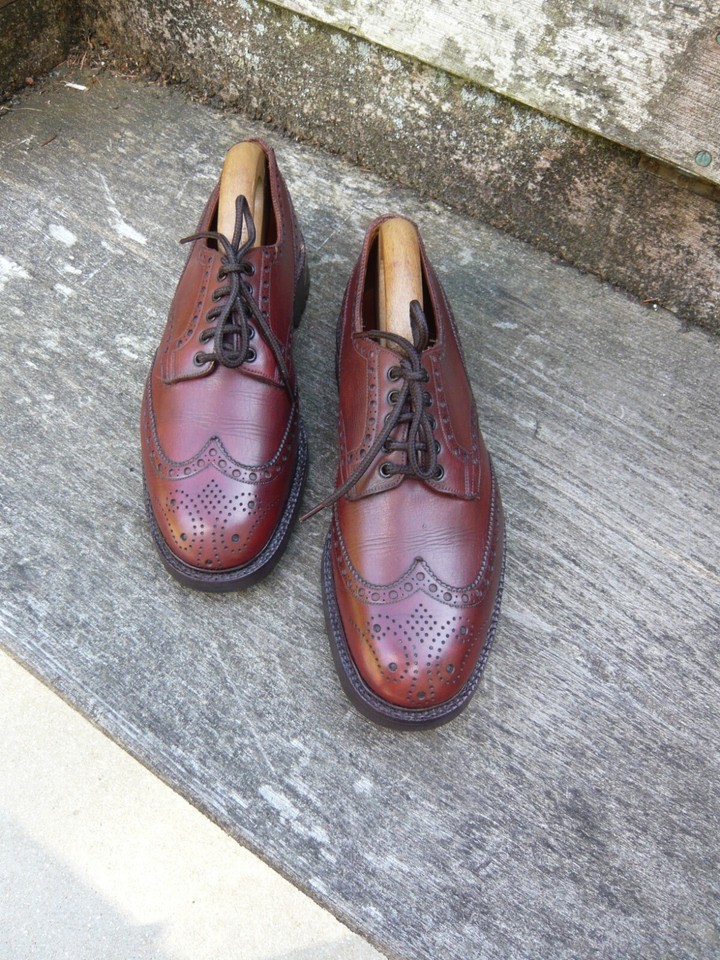british-army-brogues-shoes-officers-vintage-brown-leather-uk8-mens
