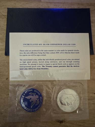 Eisenhower Silver Dollar 40% Coin Uncirculated Collector Bullion Blemishes GIFT