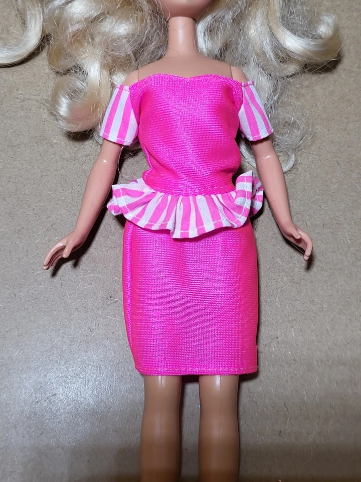 Винтажная кукла Blonde Skipper 1990 Barbie 💕 юбка фиолетовая няня 💜 кукла C285 - Изображение 3 из 4