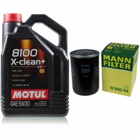 MANN-FILTER Inspektionspaket 5L Motul 8100 X-Clean+ 5W-30 FüR Vw Passat Variant