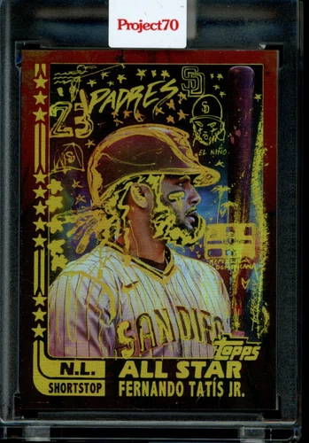 2021 Topps Project 70 Card #645 Fernando Tatis Jr. Gregory Siff Rainbow Foil /70