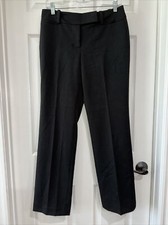 Ann Taylor Signature Women's Size 4 Petite Trousers Career Pants Black EUC