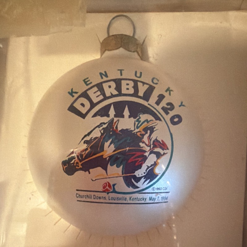 Topperscot Kentucky Derby 120 Classic Collectors Series Ball Ornament 1994