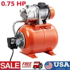 0.75 HP 115V Shallow Well Pump w/ Pressure Tank Stainless Steel Irrigation Pump