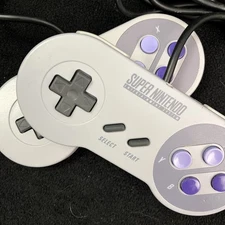 Lot of 2 SNES Super Nintendo Original Controller Authentic OEM SNS-005 Tested