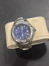 S79 VTG Timex Indiglo 50m Watch Men’s 42mm Blue Dial Untested As Is Conditions**