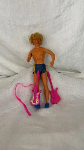 Ken with  Mullet t T&T,  1968 with shoes, shorts and guitars