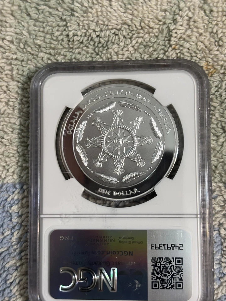 2024 7 SACRED RITES 1OZ. SILVER OGLALA LAKOTA SIOUX NATION PF70 U/C ONLY 999. - Image 2 of 4