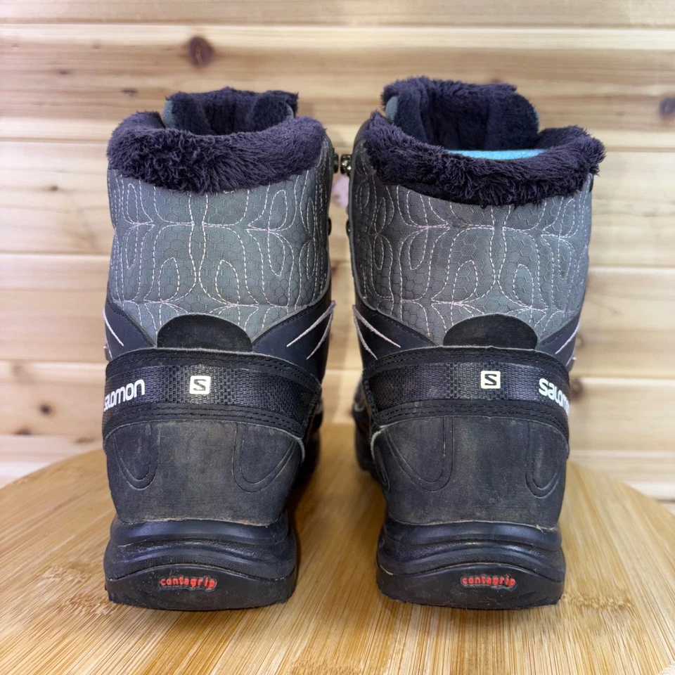 Salomon Boots Womens 6.5 Black Kaina Mid CS WP 2 Waterproof Winter Snow Boots - Image 4 of 4