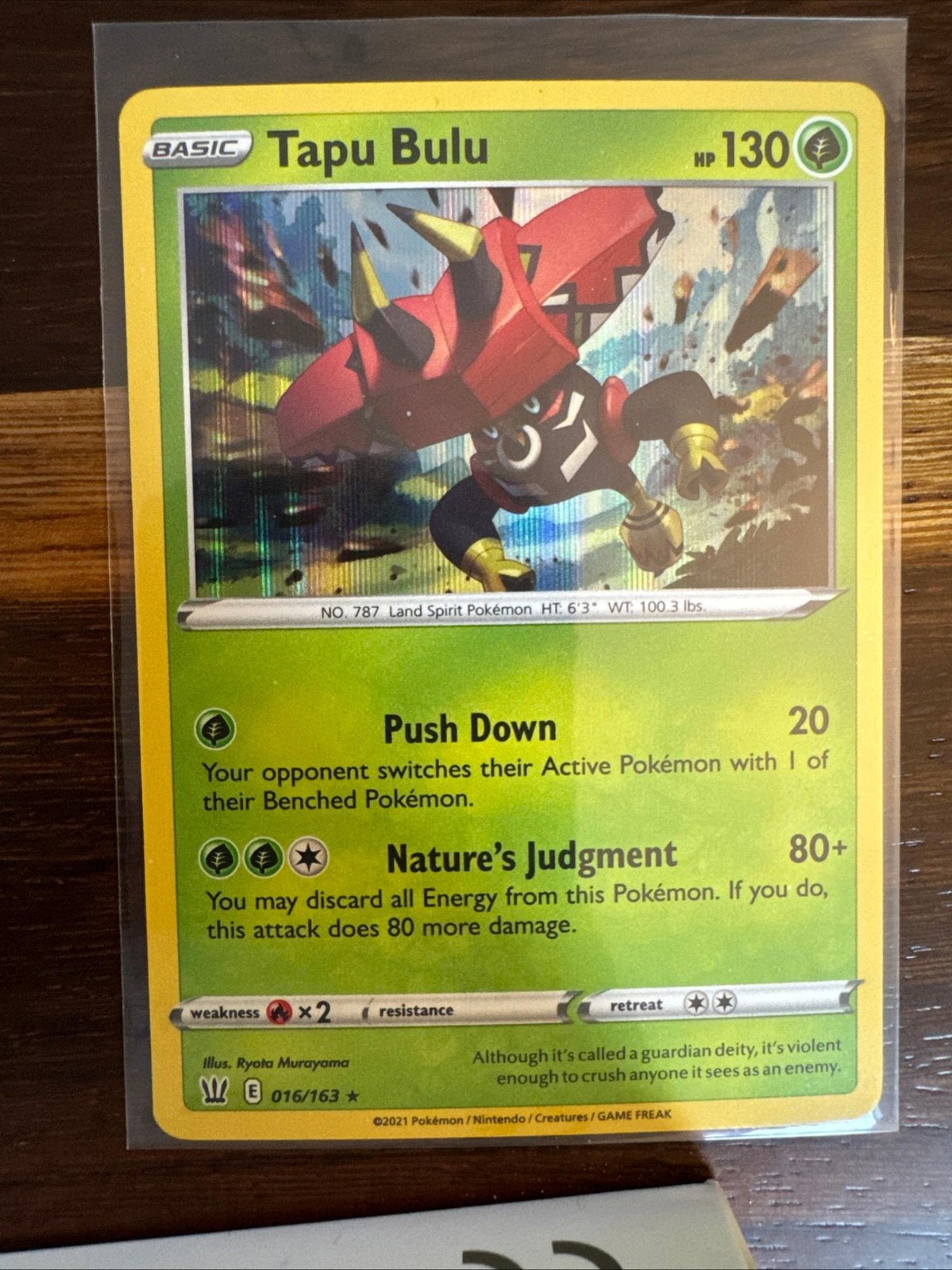 Tapu Bulu 16/163 Rare Deck Exclusives Pokemon Near Mint