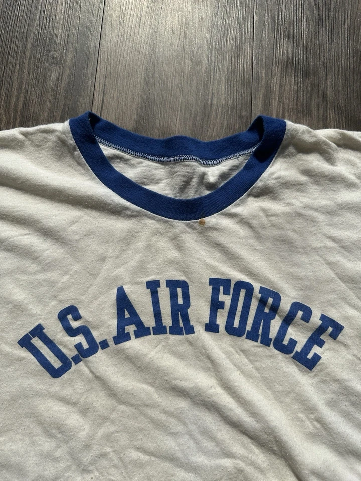Camiseta De Colección Años 60 Era Vietnam Entrenador de Combate Fuerza Aérea Talla L Puntada Única Foto 3 de 4