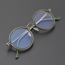 Titanium Acetate Round Eyeglass Frames Women Men Japanese Retro Glasses 9638