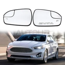 LH&RH Power Heated Glass Mirror Driver Passenger Side For 2013-20 Ford Fusion