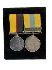 UK Sudan Medal Set (2), 1st Royal Warwickshire Reg, Verified on Rolls