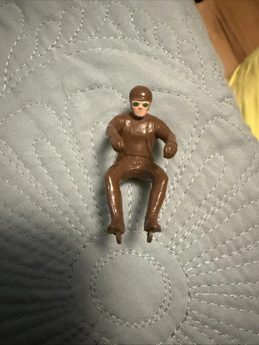 Vintage Hot Wheels RRRumblers Rider Figure Brown Green Goggles