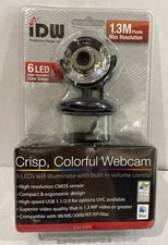New 2010 IDW  Crisp, Colorful Webcam 1.3M Pixels, USB 1.1/2.0 IDW-6988