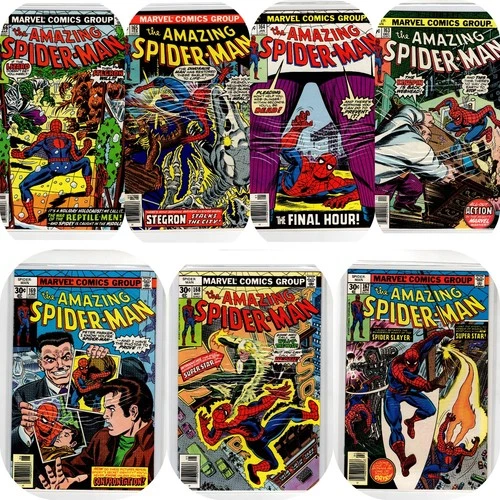 AMAZING SPIDER-MAN #163–169 1977 MARVEL 7 BOOK BRONZE LOT! AVG NM 9.4 3 KEYS!