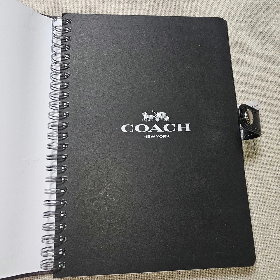 Coach Refillable Tablet Black with Hearts and Lightning Journal  - Image 4 of 4