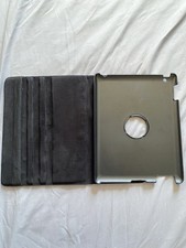 Black Synthetic Leather Rotating Tablet Case with Integrated Stand
