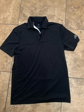 NWT Adidas Men's Ultimate365 Black Golf Polo Shirt - Moisture Wicking Size Small