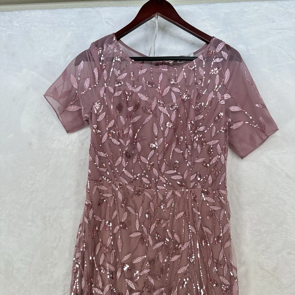 Ever Pretty платье женщин 12 розовый макси блестки вышитый цветочный платье русалки выпускного - Изображение 2 из 4