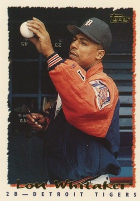 1995 Topps #013 Lou Whitaker CyberStats (Spectralight)