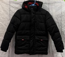 Members Mark Ultimate Snow Jacket HEAVY Puffer Coat Boys 7/8 Black Hooded