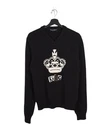 Dolce Gabbana Men Sweater V Neck „King“ Wool Size 50-M, S1574