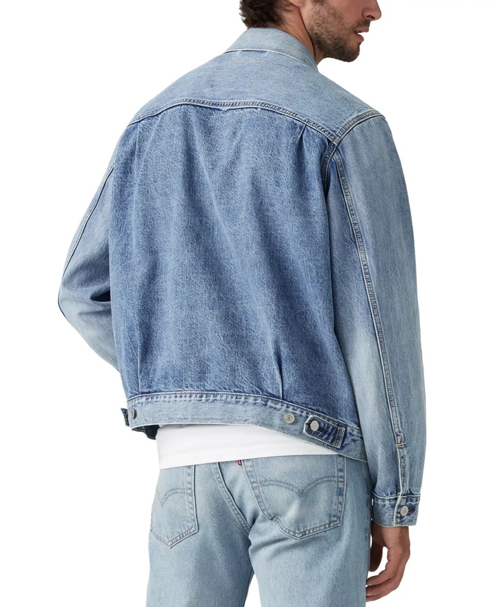 LEVI'S Men's Trucker Type 2 Premium Denim Jean Light Blue Jacket