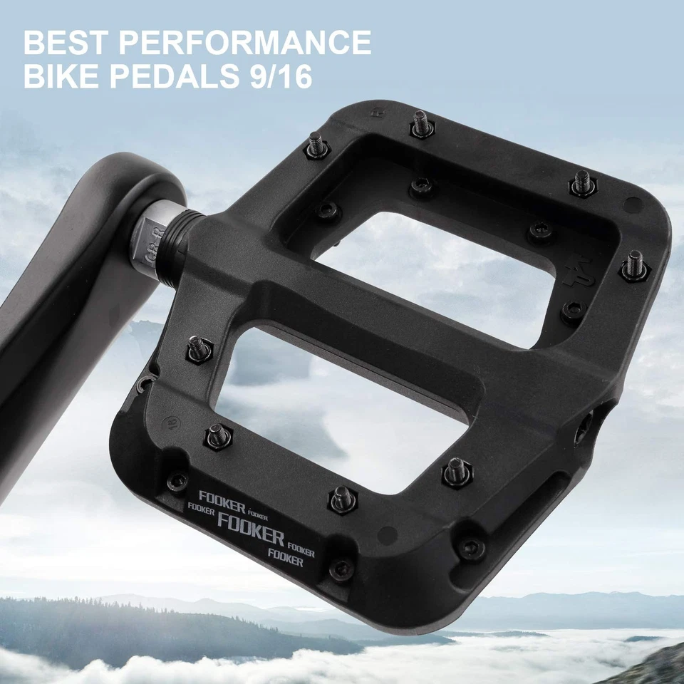Pedais de mountain bike FOOKER MTB 3 rolamentos antiderrapantes náilon leve - Imagem 4 de 4