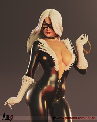 Black Cat, DC Comics, 1/4-1/24, Figur, Unbemalt, 3D-Druck, Statue, Abe3D, MFW