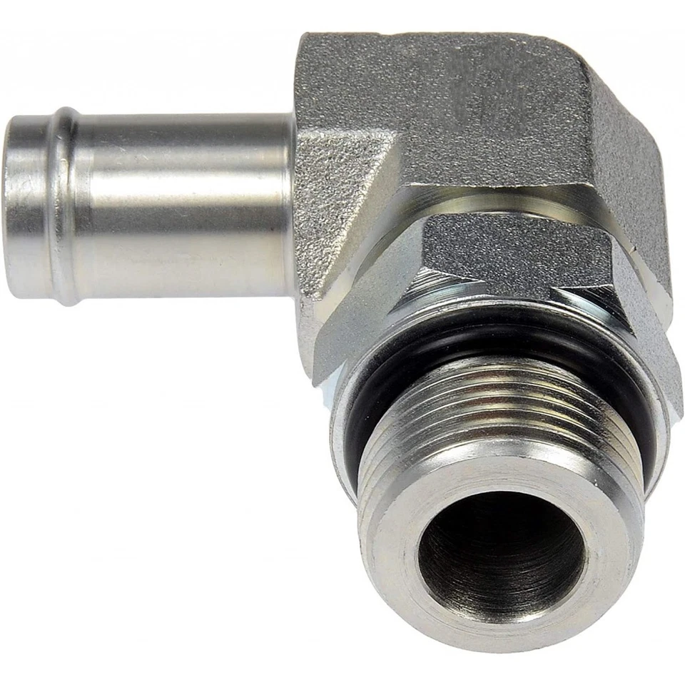 Conector de manguera de dirección asistida de acero para GMC T6500/T7500 2004-2009; goma plateada Foto 2 de 4