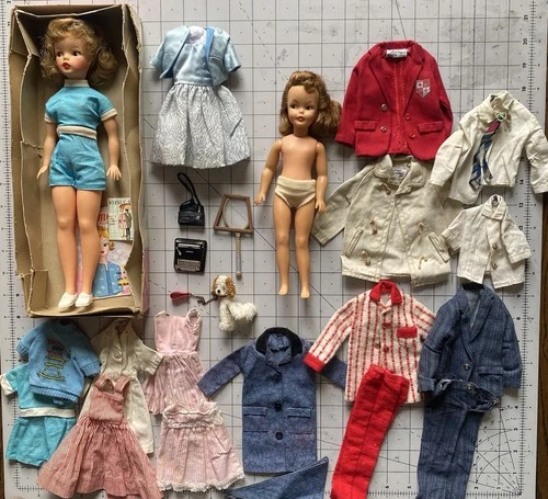 New Listing1962 Ideal Tammy 12" BS-12-2 - Original w/ Box, Dog, Clothes, Pepper, & Family