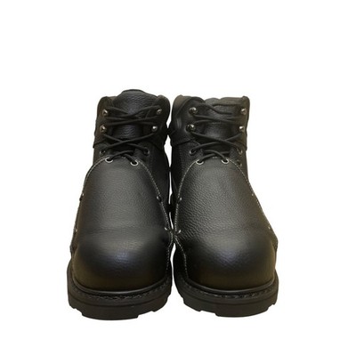 Iron Age Mens Black Leather Work Boots ASTM Steel Toe Slip-Resistant Size 13W Iron Age Mens Black Leather Work Boots ASTM Steel Toe Slip  main image 2